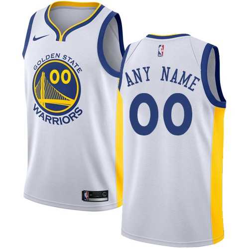 Womens Customized Golden State Warriors White Association Edition Nike NBA Home Jersey->customized nba jersey->Custom Jersey